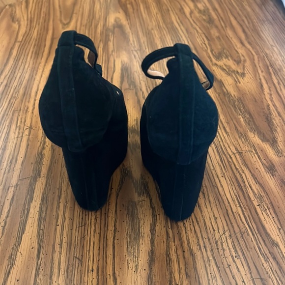 CJeffery Campbell dayzz Suede Platform Curved Heel Adjustable Strap Pumps Heels - Picture 5 of 16